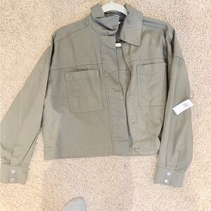 Olive Green Button-Up Jacket
